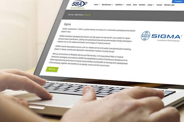 SIGMA正式成為歐洲醫療滅菌包裝協會SBA的會員